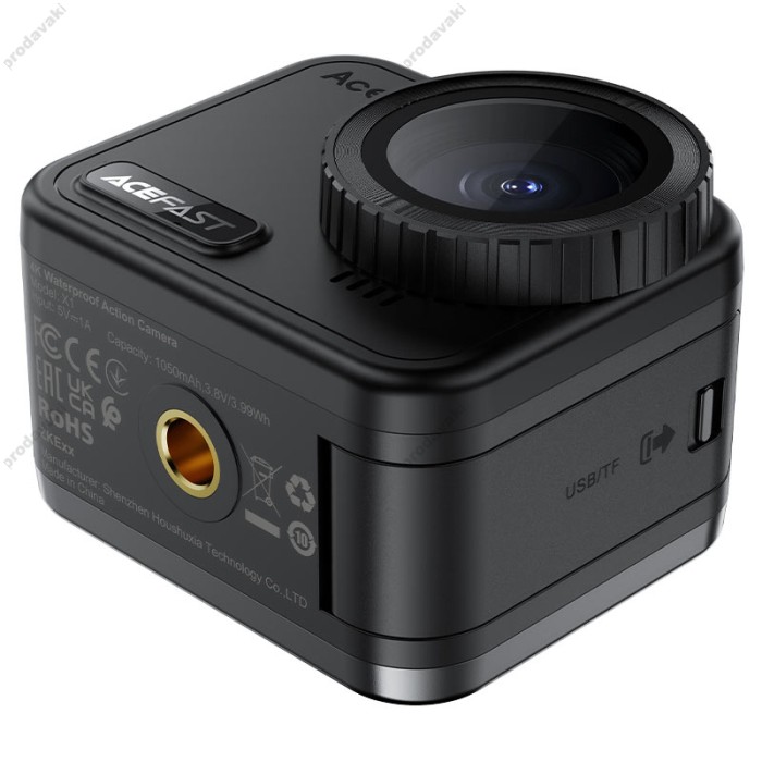 Екшн-камера ACEFAST X1 Waterproof Action Camera Sony IMX386 4K Wi-Fi 2.1" Black
